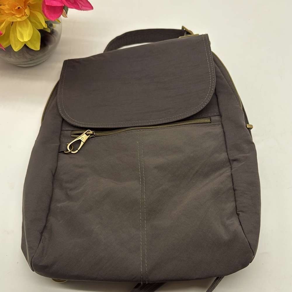 Travelon Gray Nylon Travel Backpack with RFID and Locking zippers MCB7192C